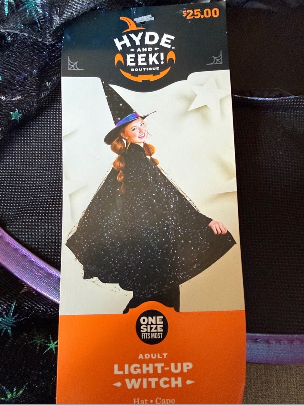 Hyde and Eek! Adult Light-Up Witch Cape and Hat